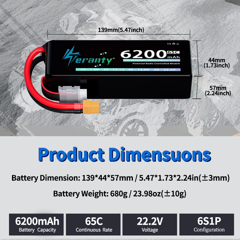 TERANTY 6S 6200mAh Lipo Batter - Rc Hobby Land review and price