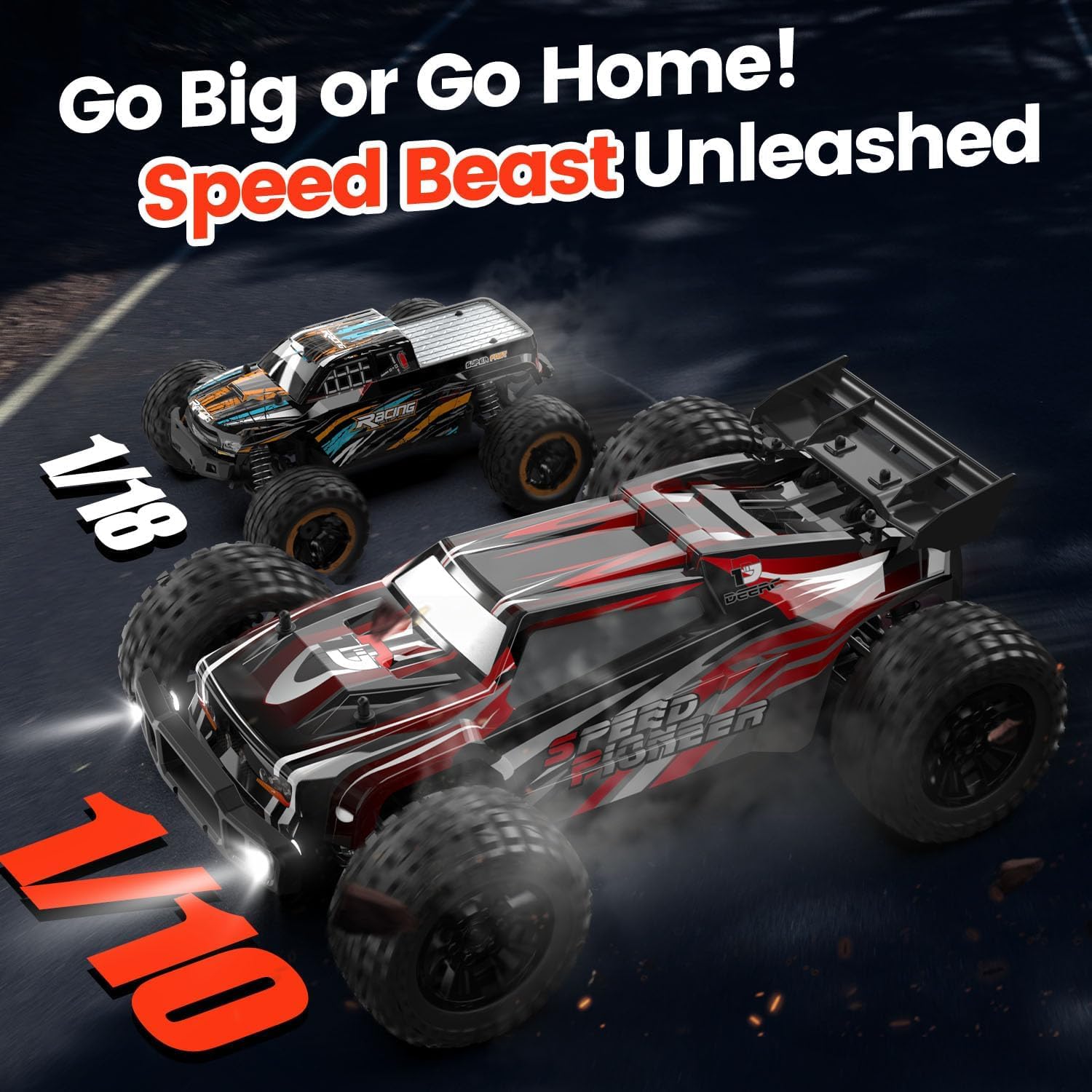 1:10 Scale Large RC Car with D - Rc Hobby Grade Monster Truck review and price